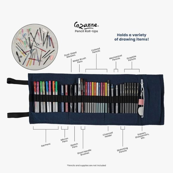 Cezanne Superior Artist’s Colored Pencils 72 Colors with Roll-Up Zipper Pouch - Picture 13 of 13